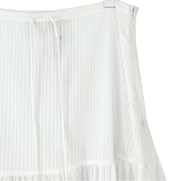 NWT Paloma Wool Long Etoile - White Cotton Blend Gathered Midi Maxi Skirt sz 38 - Picture 7 of 16